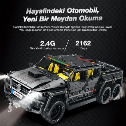 Reobrix Technic 11001-D Mercedes Benz G700 Brabus Araba 6x6 Motor&Kumanda Yaratıcı Yapı Blok Seti Building Block 2162Parça - Thumbnail