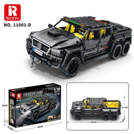 Reobrix Technic 11001-D Mercedes Benz G700 Brabus Araba 6x6 Motor&Kumanda Yaratıcı Yapı Blok Seti Building Block 2162Parça - Thumbnail