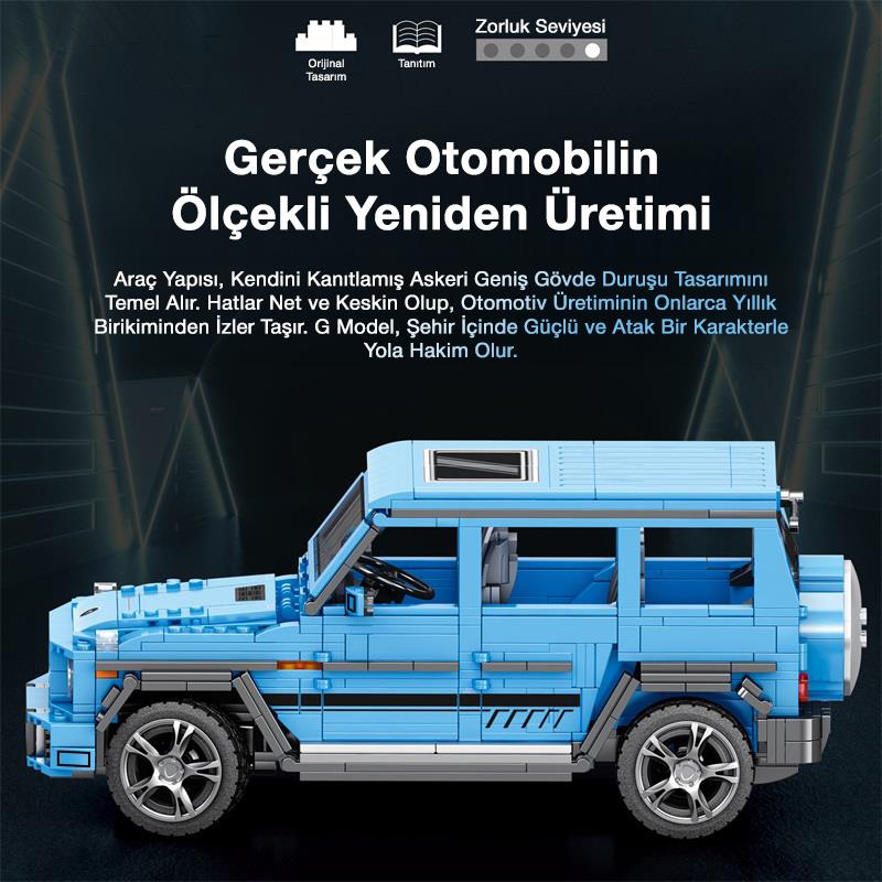 Reobrix Technic 11032 Mercedes Benz AMG G65 SUV Araba Yaratıcı Yapı Blok Seti Building Blocks (G Class 