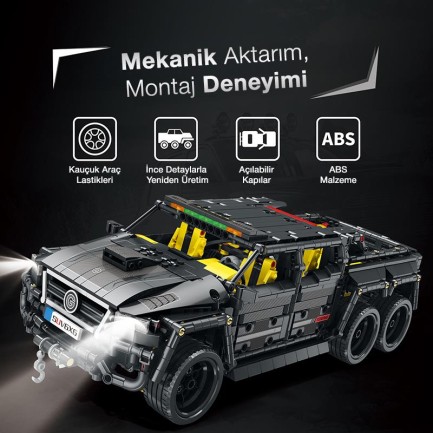 Reobrix Technic 11001 Mercedes Benz G700 Brabus 6x6 Yaratıcı Yapı Blok Seti Building Block 2162Parça - Thumbnail