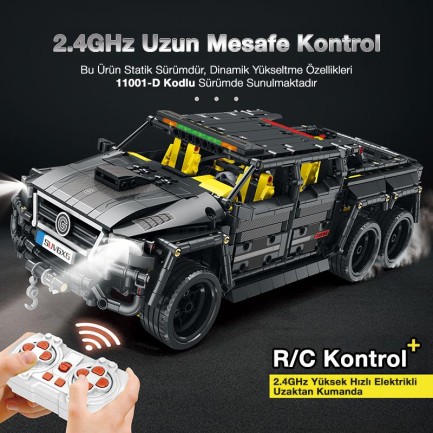 Reobrix Technic 11001 Mercedes Benz G700 Brabus 6x6 Yaratıcı Yapı Blok Seti Building Block 2162Parça - Thumbnail