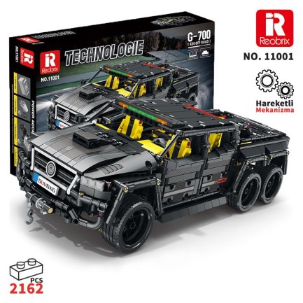 Reobrix - Reobrix Technic 11001 Mercedes Benz G700 Brabus 6x6 Yaratıcı Yapı Blok Seti Building Block 2162Parça