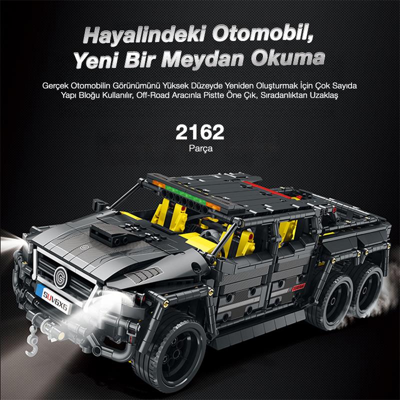 Reobrix Technic 11001 Mercedes Benz G700 Brabus 6x6 Yaratıcı Yapı Blok Seti Building Block 2162Parça