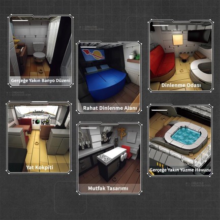 Reobrix Luxury Yacht 66103 Brick Yapım Seti - Thumbnail