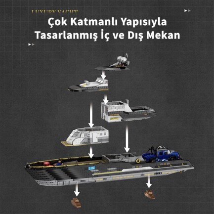 Reobrix Luxury Yacht 66103 Brick Yapım Seti - Thumbnail