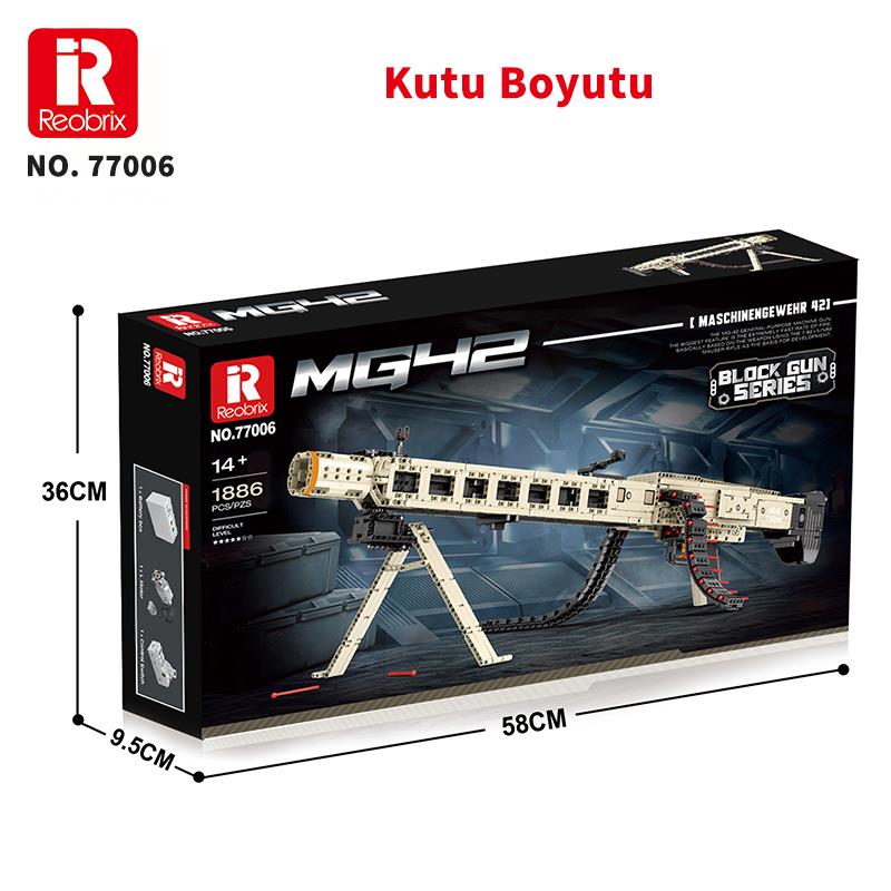 Reobrix Machine Gun 77006 Brick Yapım Seti