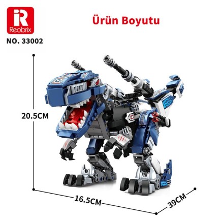 Reobrix Mecha Dino T-REX 33002 Brick Yapım Seti - Thumbnail