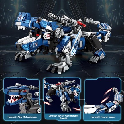 Reobrix Mecha Dino T-REX 33002 Brick Yapım Seti - Thumbnail