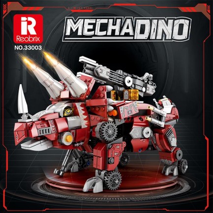 Reobrix Mecha Dino Triceratops 33003 Brick Yapım Seti - Thumbnail