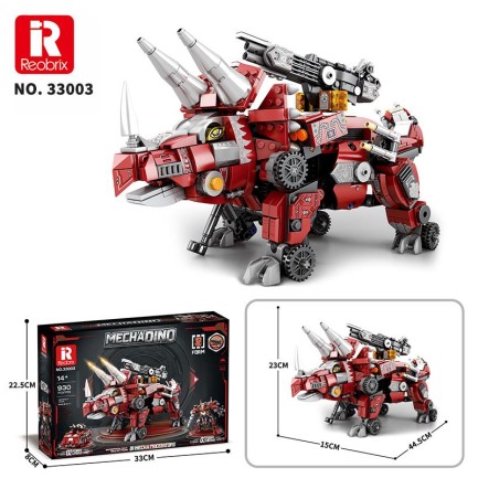 Reobrix Mecha Dino Triceratops 33003 Brick Yapım Seti - Thumbnail