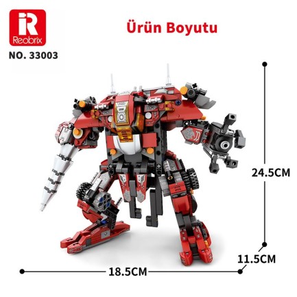 Reobrix Mecha Dino Triceratops 33003 Brick Yapım Seti - Thumbnail