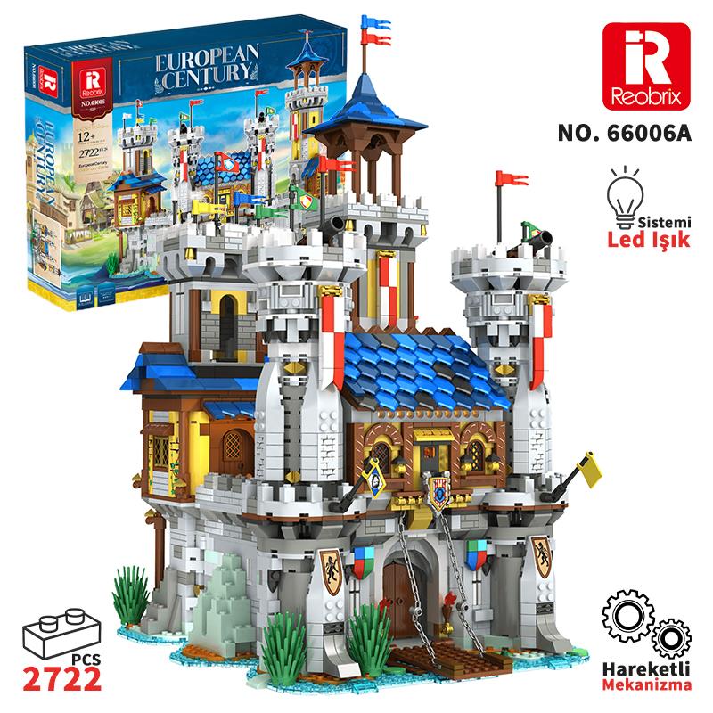 Reobrix 66006 Altın Aslan Kalesi Yaratıcı Yapı Blok Seti Building Blocks (Golden Lion Castle)-2722 Parça