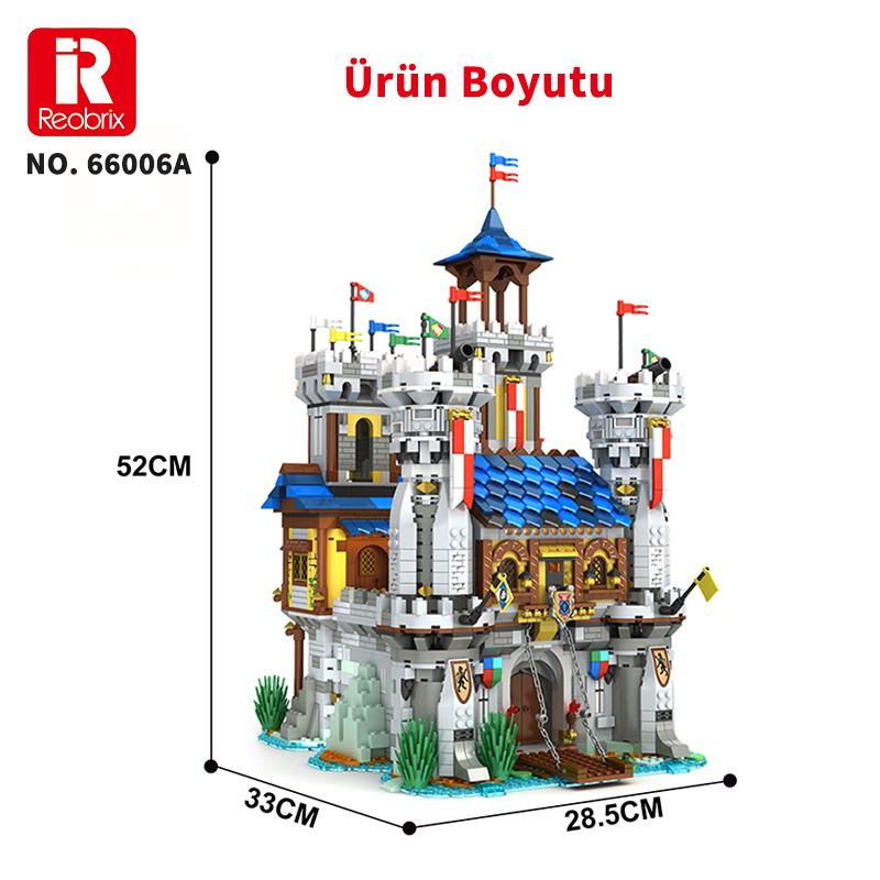 Reobrix 66006 Altın Aslan Kalesi Yaratıcı Yapı Blok Seti Building Blocks (Golden Lion Castle)-2722 Parça