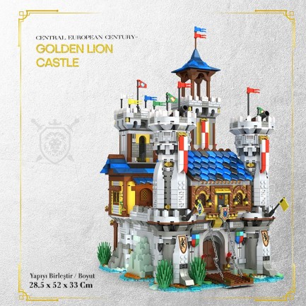 Reobrix 66006 Altın Aslan Kalesi Yaratıcı Yapı Blok Seti Building Blocks (Golden Lion Castle)-2722 Parça - Thumbnail