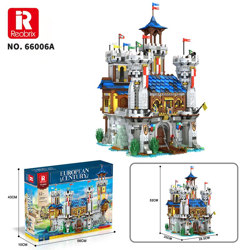 Reobrix 66006 Altın Aslan Kalesi Yaratıcı Yapı Blok Seti Building Blocks (Golden Lion Castle)-2722 Parça