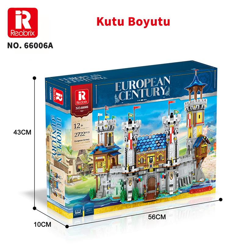 Reobrix 66006 Altın Aslan Kalesi Yaratıcı Yapı Blok Seti Building Blocks (Golden Lion Castle)-2722 Parça