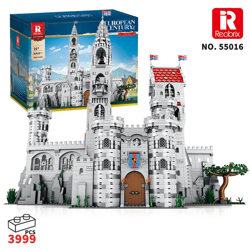 Reobrix 55016 Kral Kalesi Yaratıcı Yapı Blok Seti Building Blocks (King's Castle)- 3999 Parça