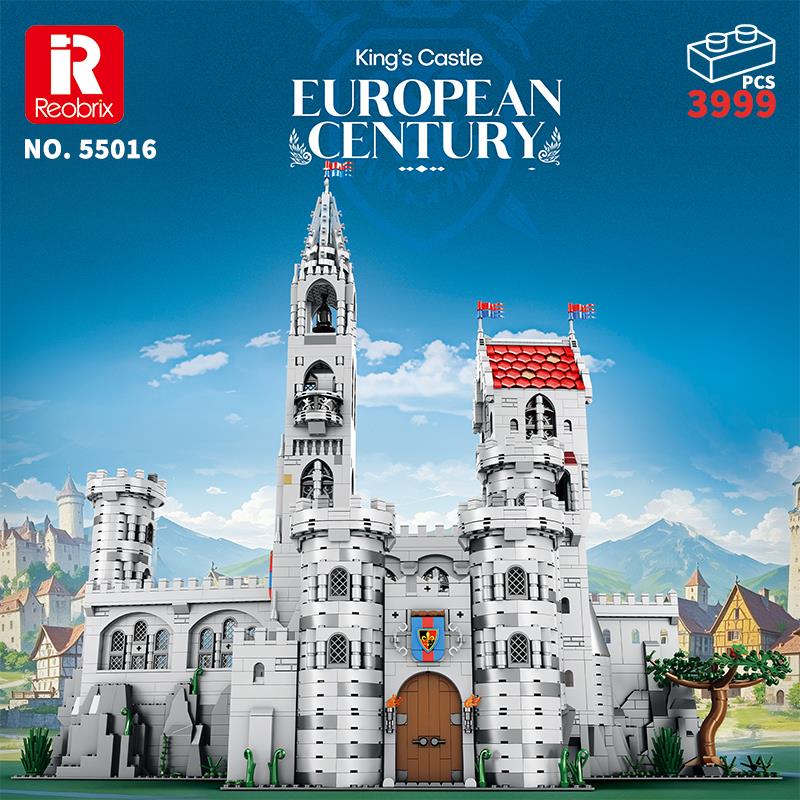 Reobrix 55016 Kral Kalesi Yaratıcı Yapı Blok Seti Building Blocks (King's Castle)- 3999 Parça