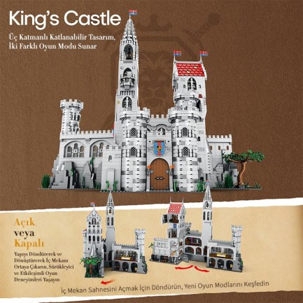 Reobrix 55016 Kral Kalesi Yaratıcı Yapı Blok Seti Building Blocks (King's Castle)- 3999 Parça - Thumbnail