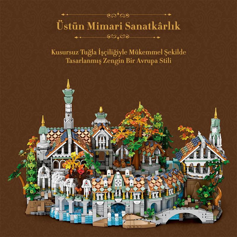 Reobrix 55015 Yüzüklerin Efendisi Ayrıkvadi (Duskvale Sanctum The Lord of the Rings) Yaratıcı Yapı Blok Seti Building Blocks - 4406 Parça