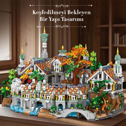 Reobrix 55015 Yüzüklerin Efendisi Ayrıkvadi (Duskvale Sanctum The Lord of the Rings) Yaratıcı Yapı Blok Seti Building Blocks - 4406 Parça - Thumbnail