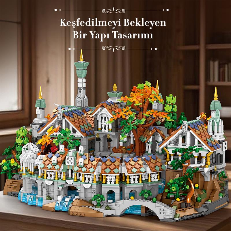 Reobrix 55015 Yüzüklerin Efendisi Ayrıkvadi (Duskvale Sanctum The Lord of the Rings) Yaratıcı Yapı Blok Seti Building Blocks - 4406 Parça