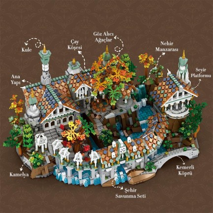 Reobrix 55015 Yüzüklerin Efendisi Ayrıkvadi (Duskvale Sanctum The Lord of the Rings) Yaratıcı Yapı Blok Seti Building Blocks - 4406 Parça - Thumbnail