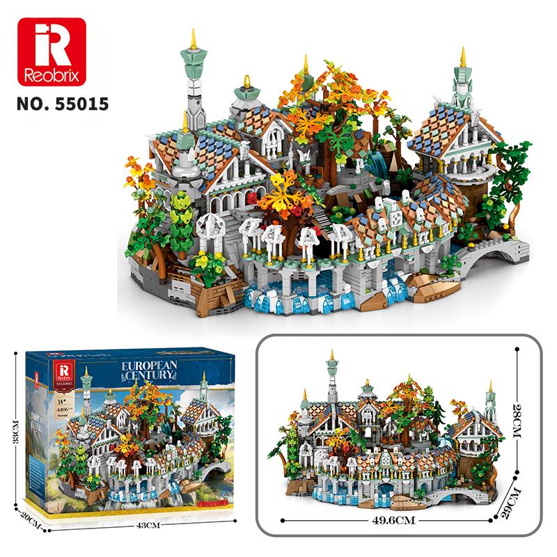 Reobrix 55015 Yüzüklerin Efendisi Ayrıkvadi (Duskvale Sanctum The Lord of the Rings) Yaratıcı Yapı Blok Seti Building Blocks - 4406 Parça