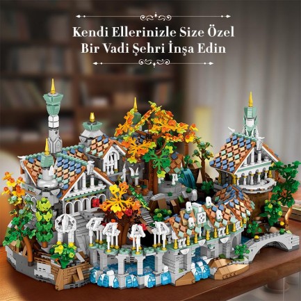 Reobrix 55015 Yüzüklerin Efendisi Ayrıkvadi (Duskvale Sanctum The Lord of the Rings) Yaratıcı Yapı Blok Seti Building Blocks - 4406 Parça - Thumbnail
