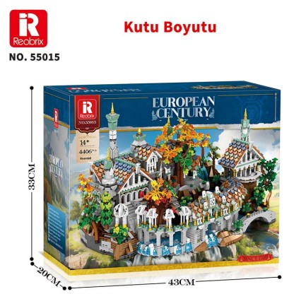 Reobrix 55015 Yüzüklerin Efendisi Ayrıkvadi (Duskvale Sanctum The Lord of the Rings) Yaratıcı Yapı Blok Seti Building Blocks - 4406 Parça - Thumbnail