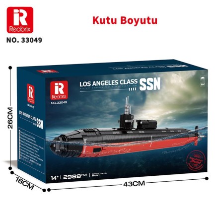 Reobrix 33049 1/125 Nükleer Denizaltı Los Angeles Class Yaratıcı Yapı Blok Seti Building Blocks - 2750 Parça - Thumbnail