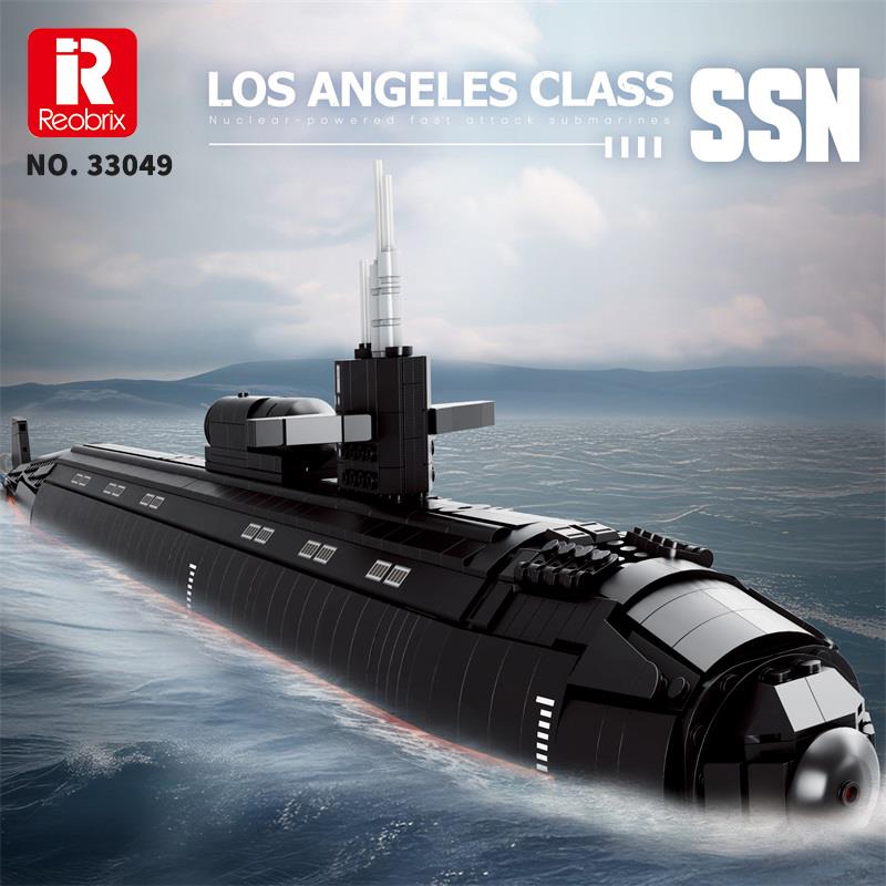 Reobrix 33049 1/125 Nükleer Denizaltı Los Angeles Class Yaratıcı Yapı Blok Seti Building Blocks - 2750 Parça