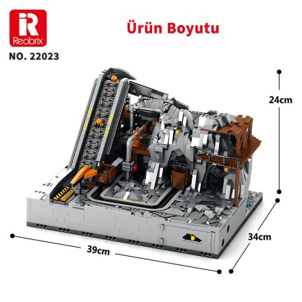 Reobrix Technic 22023 Maden Makinesi Kumanda&Motorlu Yaratıcı Yapı Blok Seti Building Blocks (Mining Machinery)-3338Parça - Thumbnail