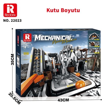 Reobrix Technic 22023 Maden Makinesi Kumanda&Motorlu Yaratıcı Yapı Blok Seti Building Blocks (Mining Machinery)-3338Parça - Thumbnail