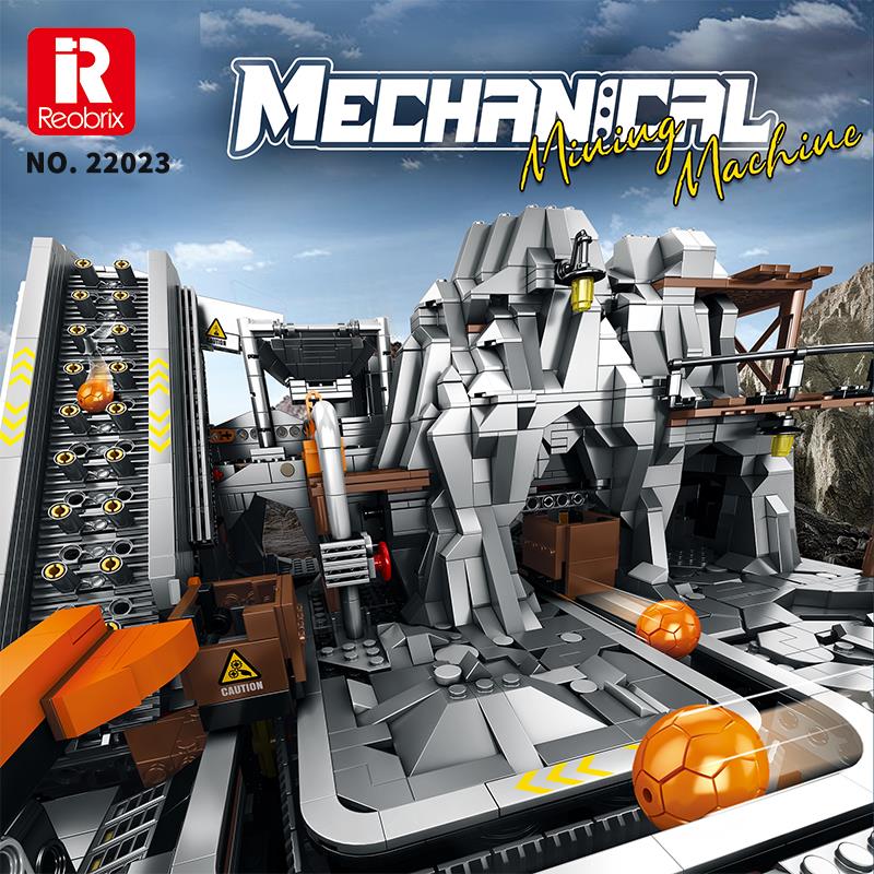 Reobrix Technic 22023 Maden Makinesi Kumanda&Motorlu Yaratıcı Yapı Blok Seti Building Blocks (Mining Machinery)-3338Parça