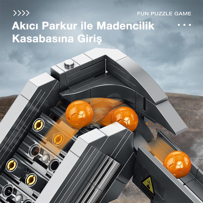 Reobrix Technic 22023 Maden Makinesi Kumanda&Motorlu Yaratıcı Yapı Blok Seti Building Blocks (Mining Machinery)-3338Parça