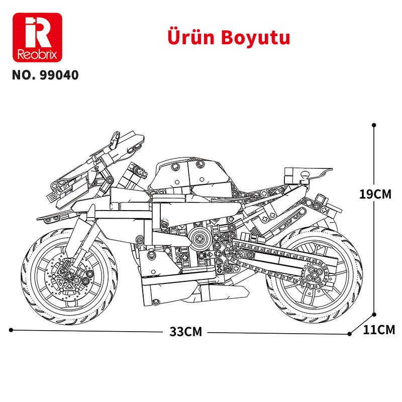 Reobrix Technic 99040 Moto League BMW S1000 RR Motosiklet Yaratıcı Yapı Blok Seti Building Blocks - 949 Parça