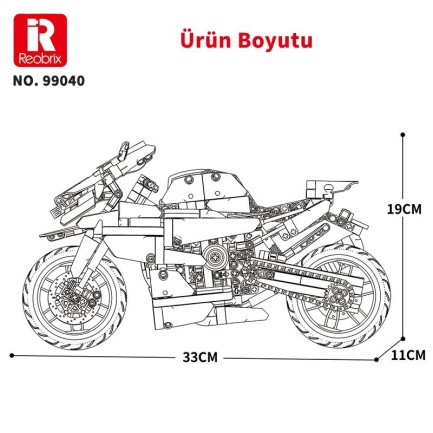 Reobrix Technic 99040 Moto League BMW S1000 RR Motosiklet Yaratıcı Yapı Blok Seti Building Blocks - 949 Parça - Thumbnail