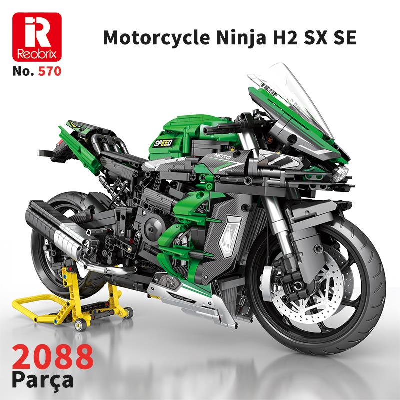 Reobrix Motorcycle Ninja H2 SX SE 570 Brick Yapım Seti