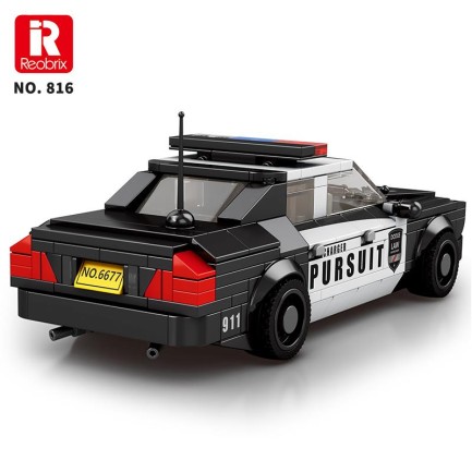 Reobrix Police Car 816 Brick Yapım Seti - Thumbnail