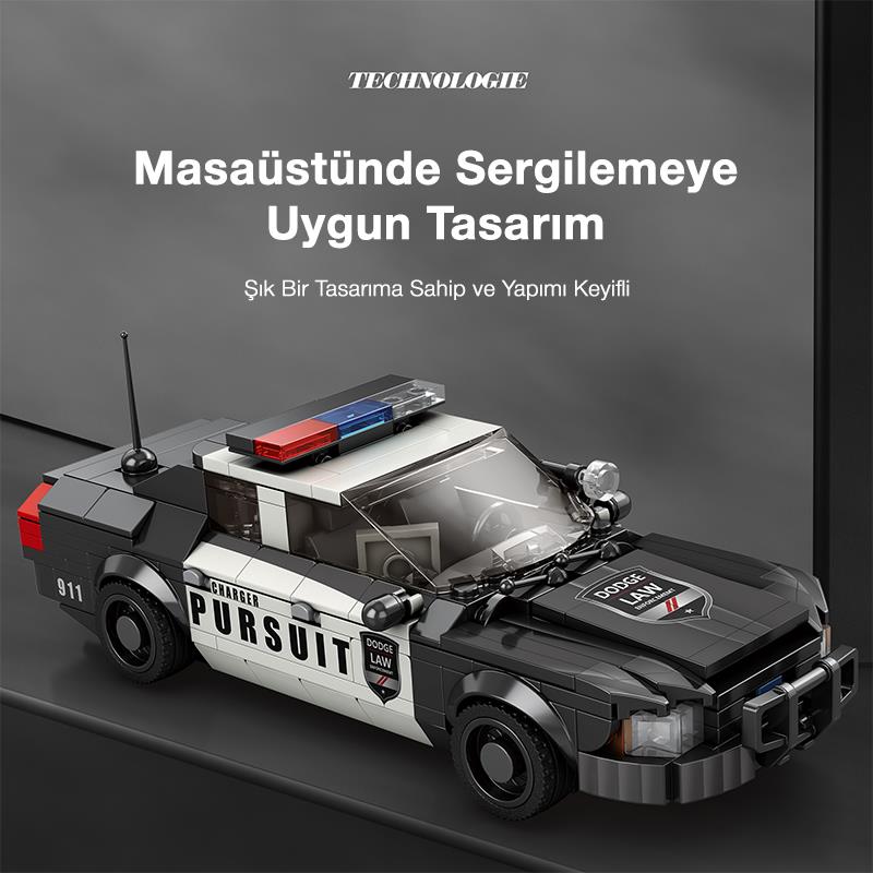 Reobrix Creator 816 Polis Arabası Crown Victoria Yaratıcı Yapı Blok Seti Building Blocks - 404 Parça