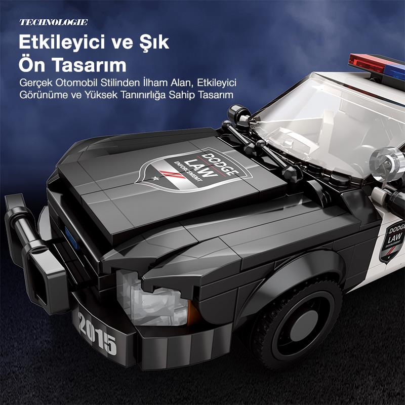 Reobrix Creator 816 Polis Arabası Crown Victoria Yaratıcı Yapı Blok Seti Building Blocks - 404 Parça