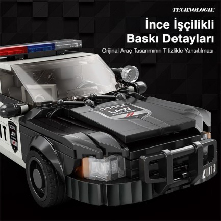 Reobrix Creator 816 Polis Arabası Crown Victoria Yaratıcı Yapı Blok Seti Building Blocks - 404 Parça - Thumbnail