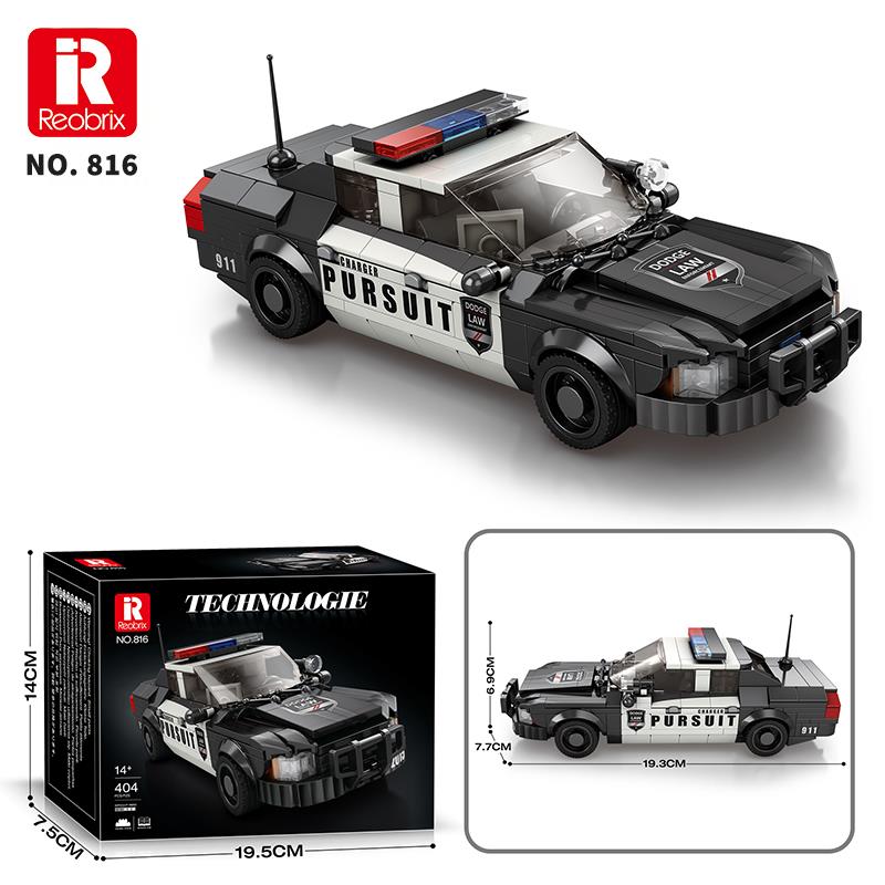 Reobrix Creator 816 Polis Arabası Crown Victoria Yaratıcı Yapı Blok Seti Building Blocks - 404 Parça