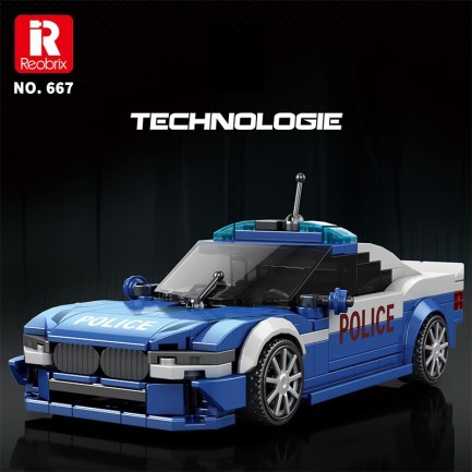Reobrix Police Car BMW 667 Brick Yapım Seti - Thumbnail