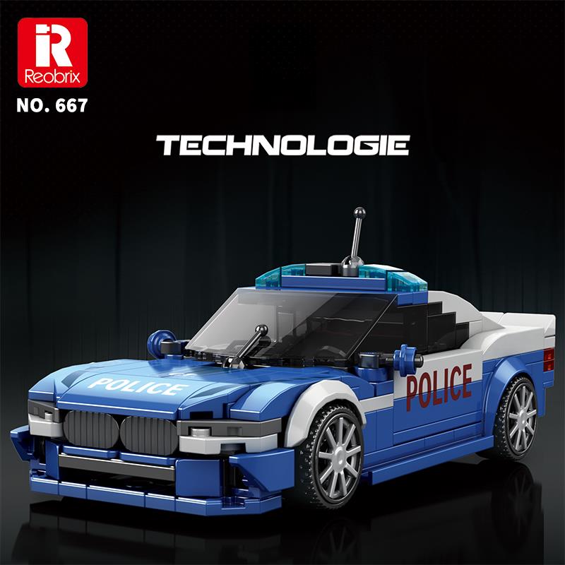 Reobrix Police Car BMW 667 Brick Yapım Seti
