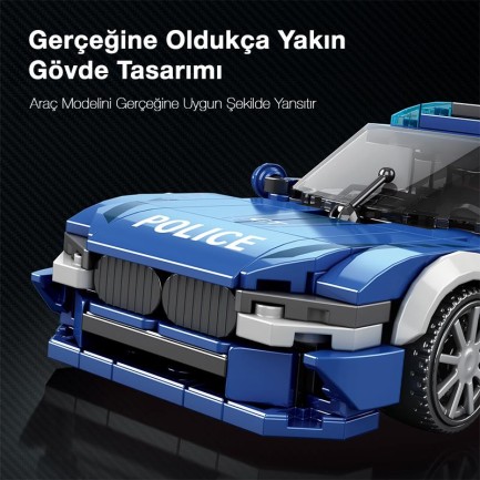 Reobrix Police Car BMW 667 Brick Yapım Seti - Thumbnail