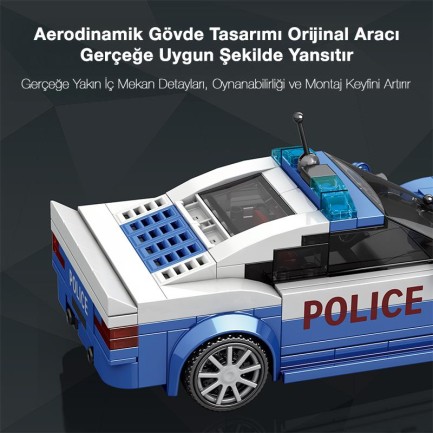 Reobrix Police Car BMW 667 Brick Yapım Seti - Thumbnail