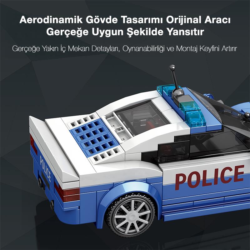 Reobrix Police Car BMW 667 Brick Yapım Seti