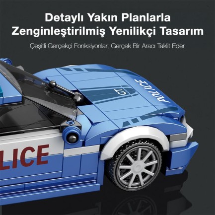 Reobrix Police Car BMW 667 Brick Yapım Seti - Thumbnail